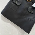 Dior 23 Early Autumn New Goddess Leather Half Skirt