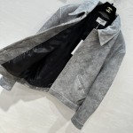 Chanel Medieval Set Lapel Leather Jacket Coat