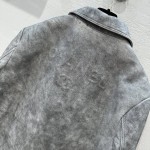 Chanel Medieval Set Lapel Leather Jacket Coat