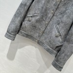 Chanel Medieval Set Lapel Leather Jacket Coat