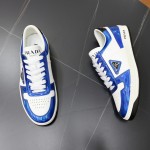 Prada calf leather stitching, hand stitched marker line shoes