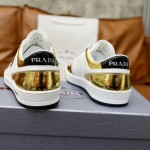 Prada calf leather stitching, hand stitched marker line shoes