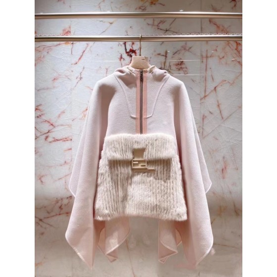 Fendi cashmere coat+mink (consult customer service to confirm size before placing a custom order)