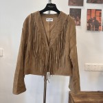 Saint Laurent imported suede leather stitching with tassels for decorative tassels made of full leather