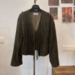 Saint Laurent imported suede leather stitching with tassels for decorative tassels made of full leather