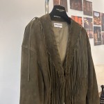 Saint Laurent imported suede leather stitching with tassels for decorative tassels made of full leather