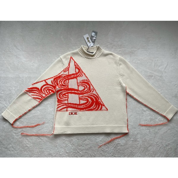 Dior Tassel Triangle Contrast Sweater