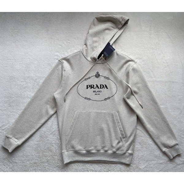 Prada's New Linen Embroidered Hoodie