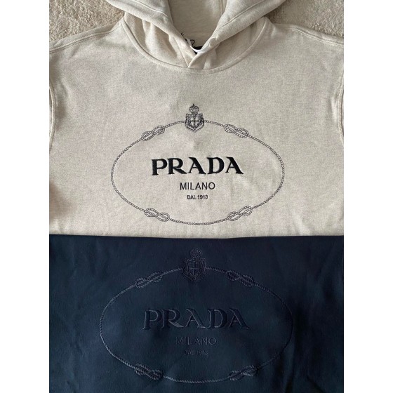 Prada's New Linen Embroidered Hoodie