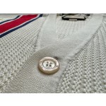 GUCCI contrasting red and blue striped woolen cardigan jacket