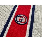 GUCCI contrasting red and blue striped woolen cardigan jacket
