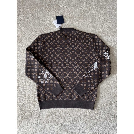 Louis Vuitton New Illustrated Old Flower Round Neck Knit