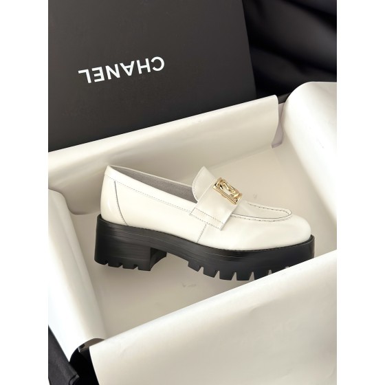 CHANEL thick sole loafers