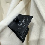 Prada handmade fur pocket double-sided cashmere coat