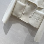 Prada Handmade Fur Pocket Double sided Cashmere Short Coat