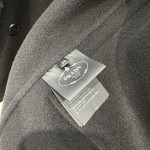 Prada handmade fur pocket double-sided cashmere coat