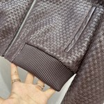 Bottega Veneta Baseball Jersey Woven Sheepskin Coat