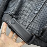 Bottega Veneta Andiamo Woven Sheepskin Jacket Coat