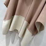 FENDI 23 Autumn/Winter New Product Color Block Hooded Cape Coat