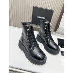 CHANEL strap design boots