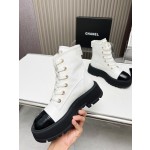 CHANEL strap design boots