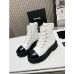 CHANEL strap design boots