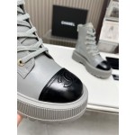 CHANEL strap design boots