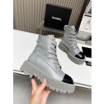 CHANEL strap design boots