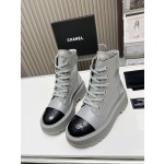 CHANEL strap design boots
