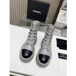CHANEL strap design boots