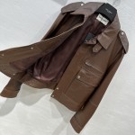 Saint Laurent style top grade lychee patterned lambskin jacket