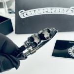 Crow Heart Skull Skin Rope Bracelet