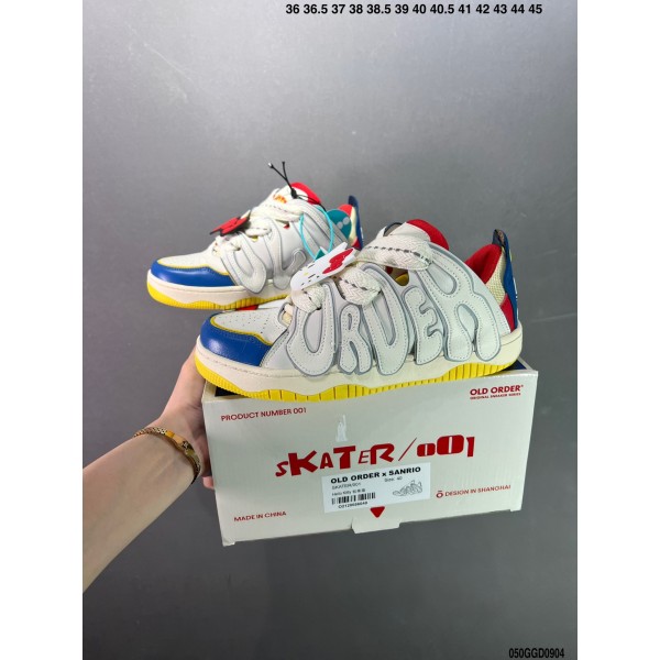 Official website Double Lace Up Casual Running Shoes Leather Red Blue Fluorescent Green Skeleton Bird