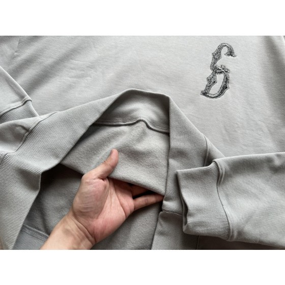 Dior New Black Silver CD Embroidered Sweater