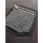 Fendi Jacquard Zipper Round Neck Sweater