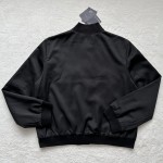 Prada black twill wool jacket