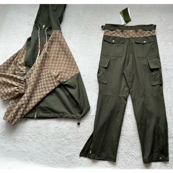 GUCCI Jacquard Canvas Splice Set • Pants
