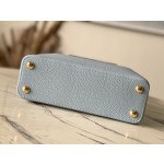 𝐋𝐎𝐔𝐈𝐒𝐕𝐔𝐈𝐓𝐓𝐎𝐍 N80741 Haze Blue with Exotic Snake Skin Gold Button