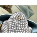 𝐋𝐎𝐔𝐈𝐒𝐕𝐔𝐈𝐓𝐓𝐎𝐍 N80741 Haze Blue with Exotic Snake Skin Gold Button