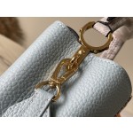 𝐋𝐎𝐔𝐈𝐒𝐕𝐔𝐈𝐓𝐓𝐎𝐍 N80931 Haze Blue with Exotic Snake Skin Gold Button