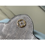 𝐋𝐎𝐔𝐈𝐒𝐕𝐔𝐈𝐓𝐓𝐎𝐍 N80931 Haze Blue with Exotic Snake Skin Gold Button