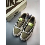 Nike  Travis Scott x Air Jordan 1 Low Golf后跟鬼脸logo