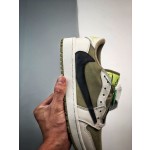 Nike  Travis Scott x Air Jordan 1 Low Golf后跟鬼脸logo