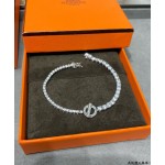 Hermes OT Square Diamond Bracelet