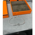 Hermes OT Square Diamond Bracelet