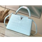 𝐋𝐎𝐔𝐈𝐒𝐕𝐔𝐈𝐓𝐓𝐎𝐍 M48865 blue crocodile pattern silver buckle