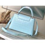 𝐋𝐎𝐔𝐈𝐒𝐕𝐔𝐈𝐓𝐓𝐎𝐍 M48865 blue crocodile pattern silver buckle