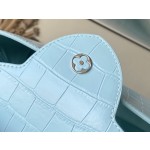 𝐋𝐎𝐔𝐈𝐒𝐕𝐔𝐈𝐓𝐓𝐎𝐍 M48865 blue crocodile pattern silver buckle