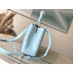 LOUIS VUITTON M48865 Blue Crocodile Silver Button