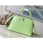 𝐋𝐎𝐔𝐈𝐒𝐕𝐔𝐈𝐓𝐓𝐎𝐍 M48865 green crocodile pattern silver buckle